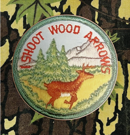 I shoot wood arrows sticker